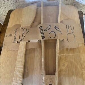 Bamboo Serve Set - Natural Wood